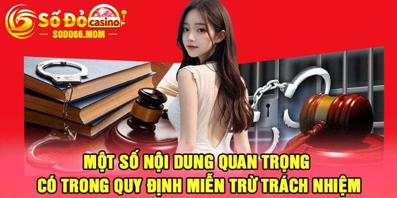 Một số nội dung quan trọng có trong quy định miễn trừ trách nhiệm